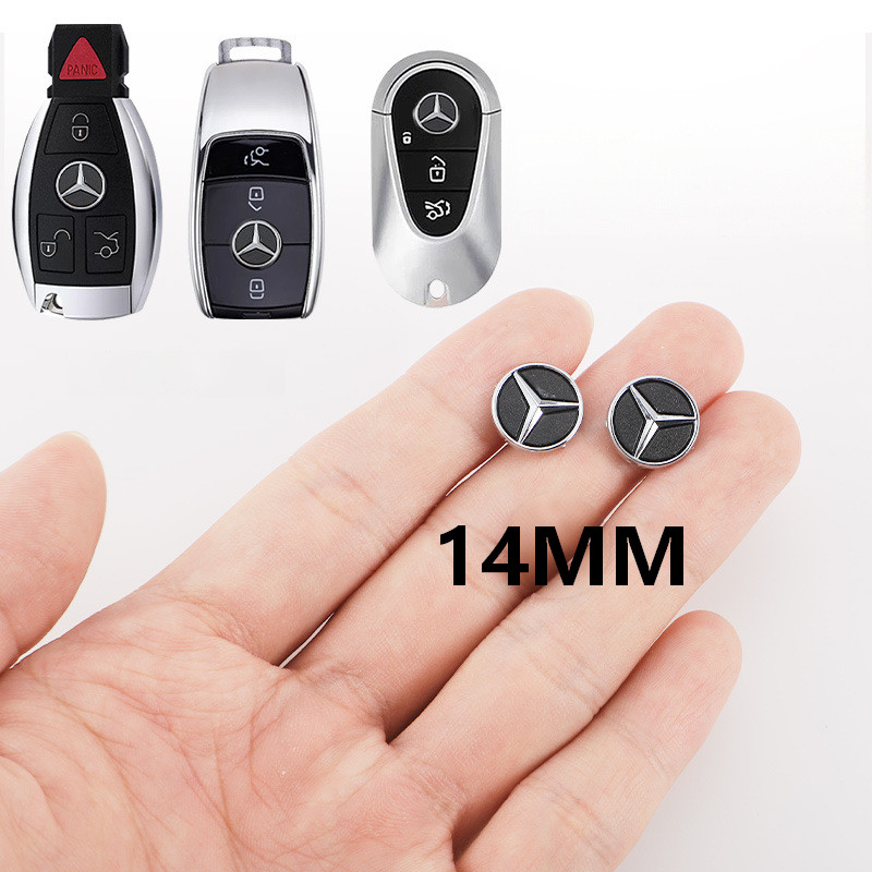 2PCS Fit For Mercedes Benz key FOB Replacement Emblem Stickers 14mm 2PCS Fit For Mercedes Benz key FOB Replacement Emblem Stickers 14mm