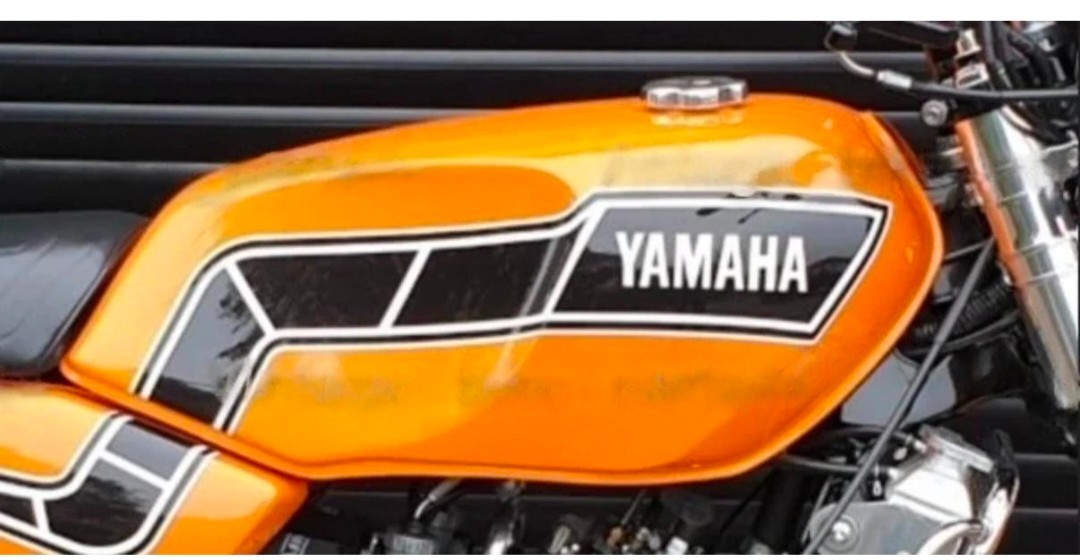 YAMAHA Rd350Lc Orange Black Steel Petrol Tank 1980-81 With Cap & tap/Compatible