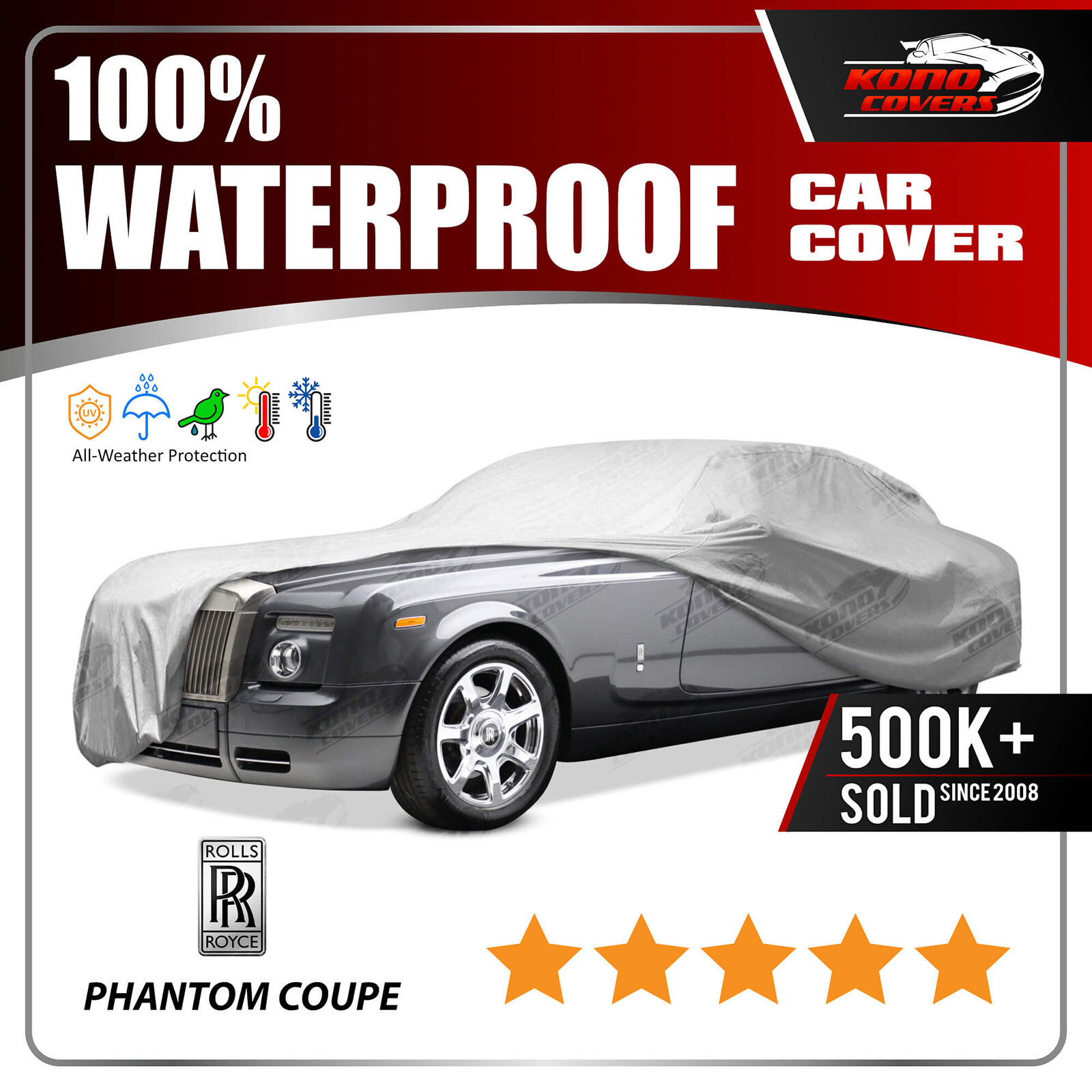 Rolls Royce Phantom Coupe 6 Layer Waterproof Car Cover 2009 2010 2011 2012