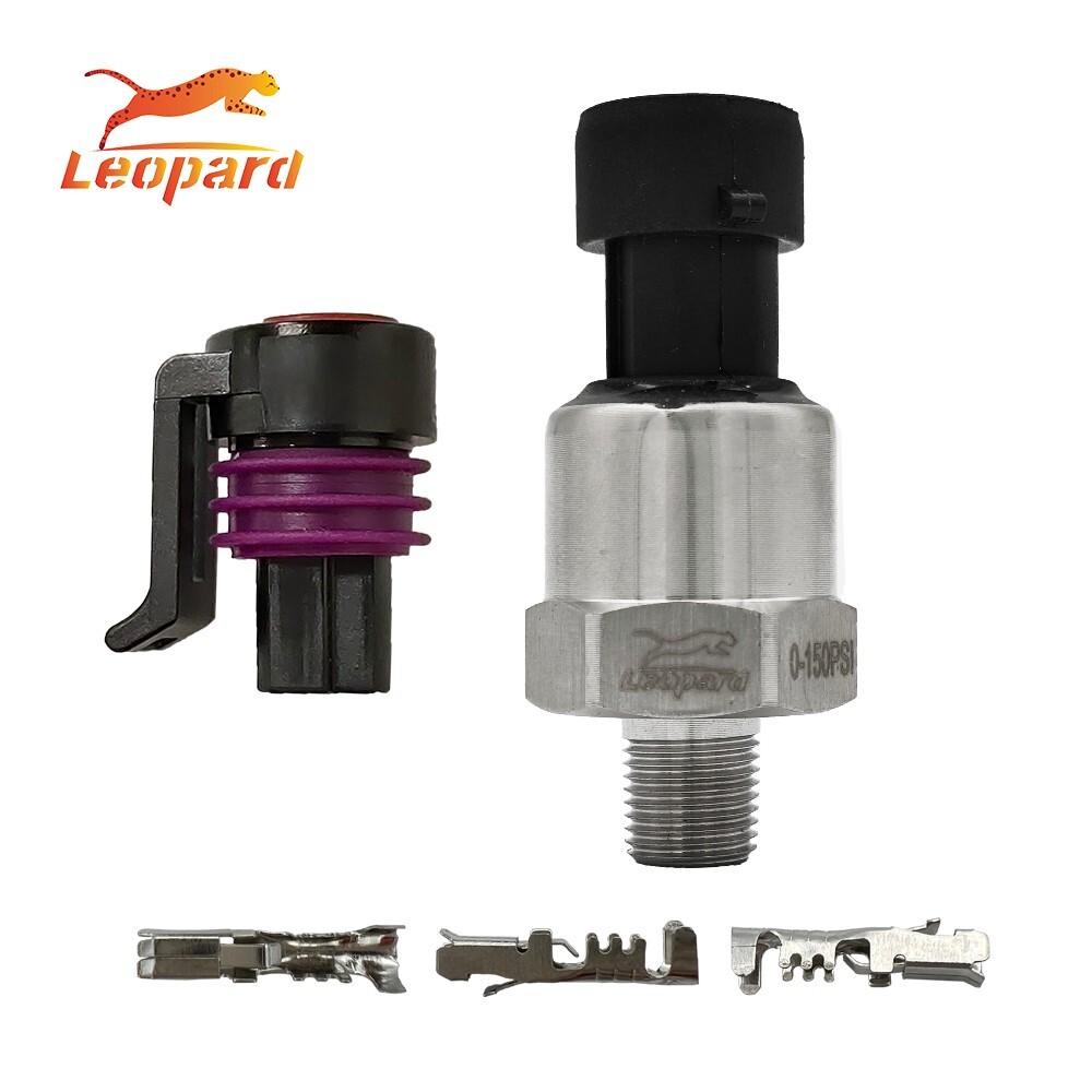 Universal Stainless Steel Oil Fuel Pressure Sensor 1/8 NPT with connector 150psi
