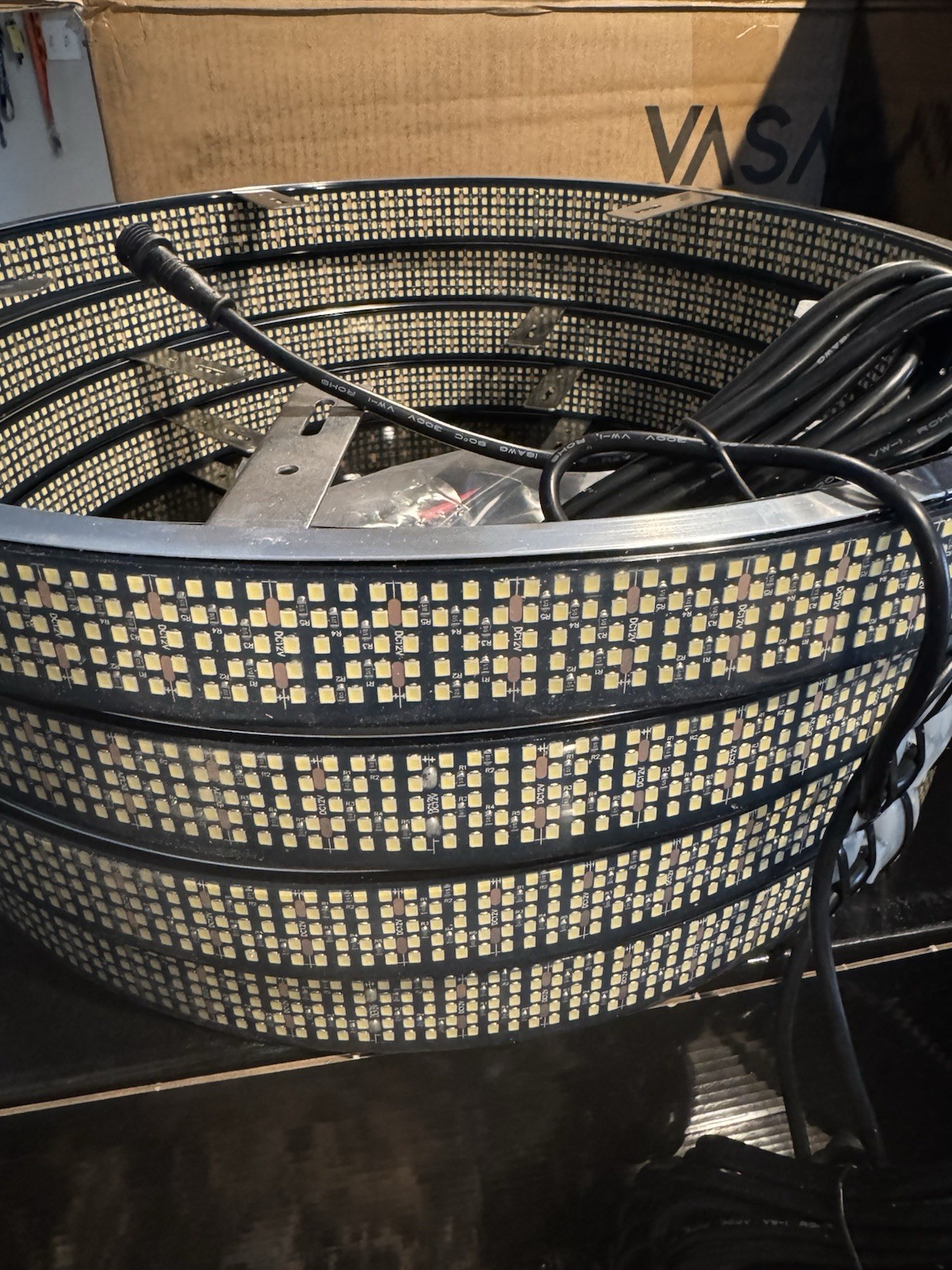 10 Row White LED Wheel Lights 4pc  17” Plug and Play