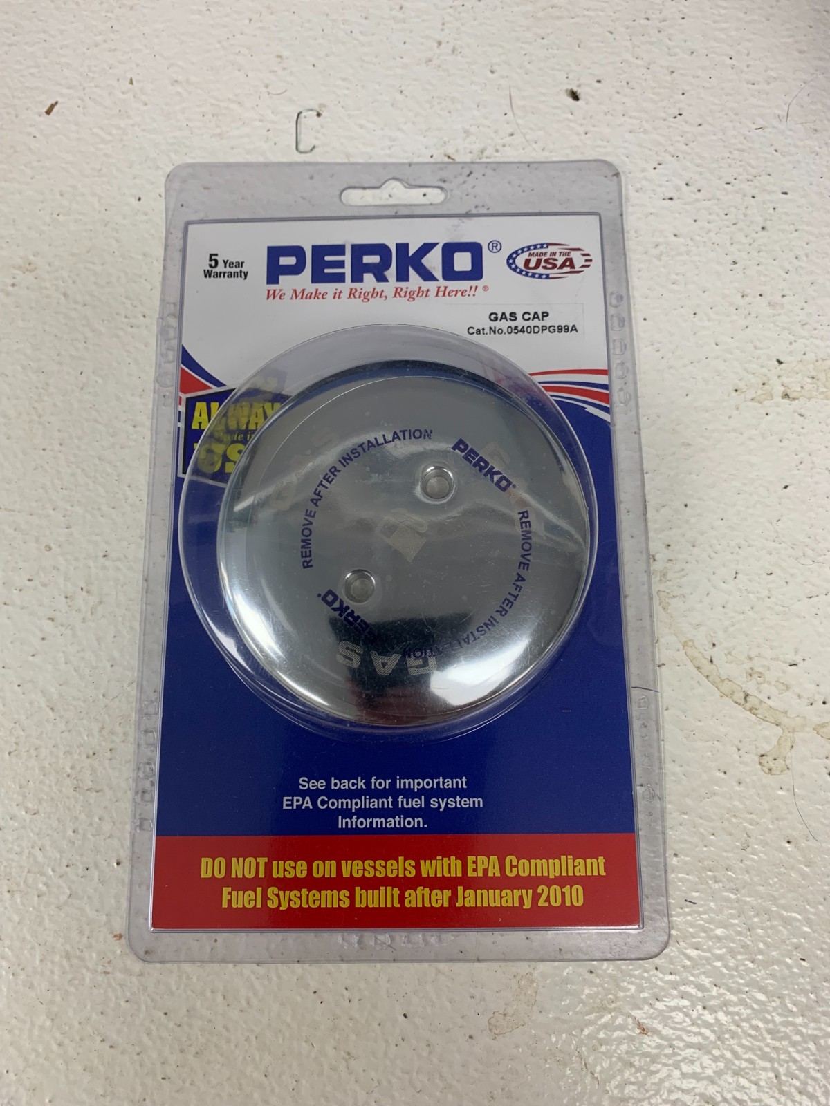 GENUINE NOS PERKO GAS CAP WITH CHAIN 0540DPG99A BX61R GENUINE NOS PERKO GAS CAP WITH CHAIN 0540DPG99A BX61R