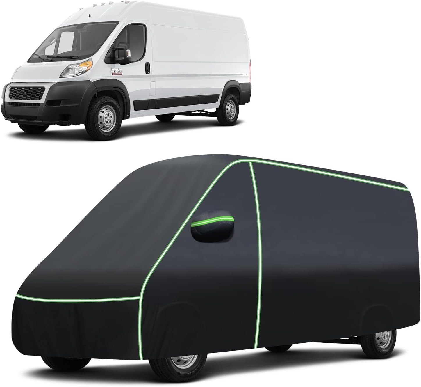For Ram ProMaster 2014-2025 Waterproof Car Cover All Weather Protect with Zipper