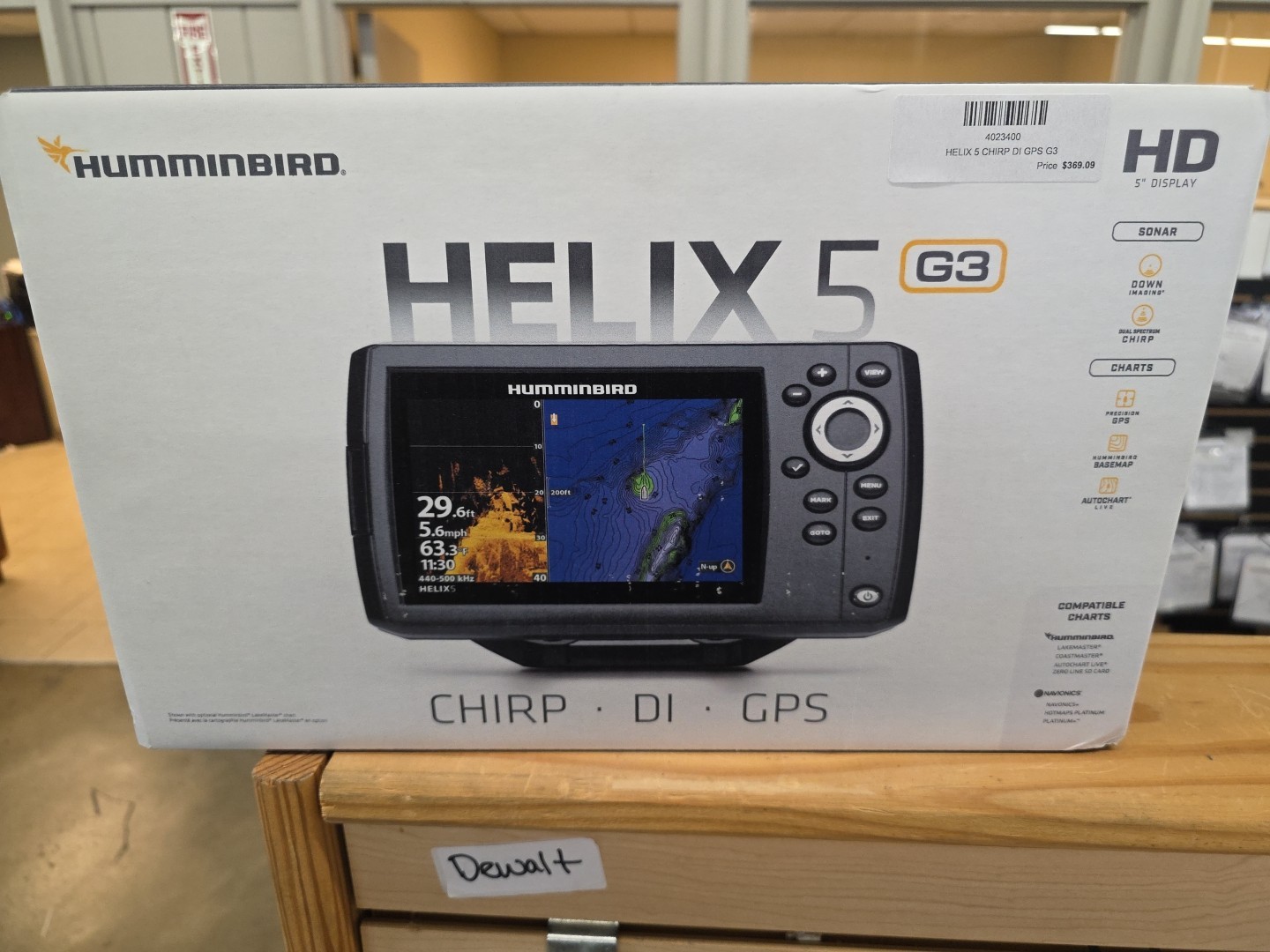 Humminbird Helix 5 Chirp Di Gps G3, Down Image 411670-1 Humminbird Helix 5 Chirp Di Gps G3, Down Image 411670-1