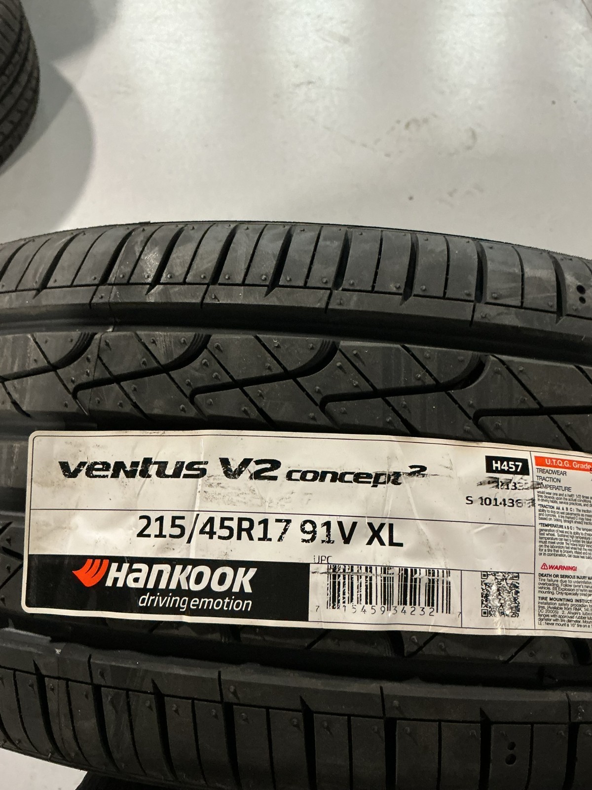 1 Take Off 215 45 17 Hankook Ventus V2 Concept2 All Season Tire 1 Take Off 215 45 17 Hankook Ventus V2 Concept2 All Season Tire