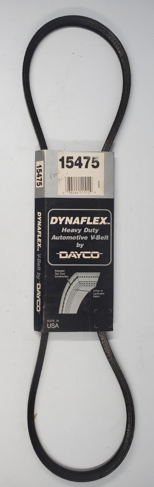 Dayco Dynaflex Heavy Duty Automotive 3 Ply Accessory Drive Belt V-Belt 15575 Dayco Dynaflex Heavy Duty Automotive 3 Ply Accessory Drive Belt V-Belt 15575