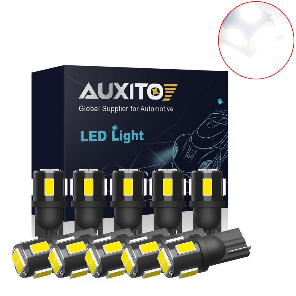 10x AUXITO Super Bright Canbus T10 168 194 LED Light Bulbs white Xenon Lamp 2825