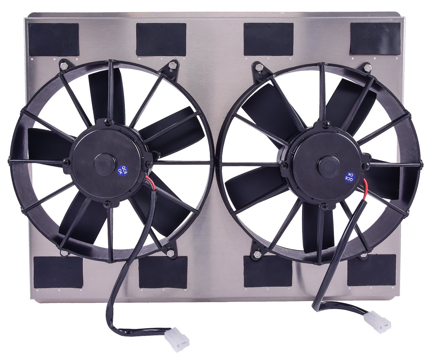 JEGS Universal Dual 11 in. Electric Cooling Fans with 23 3/4 in. L x 18 3/4 in.