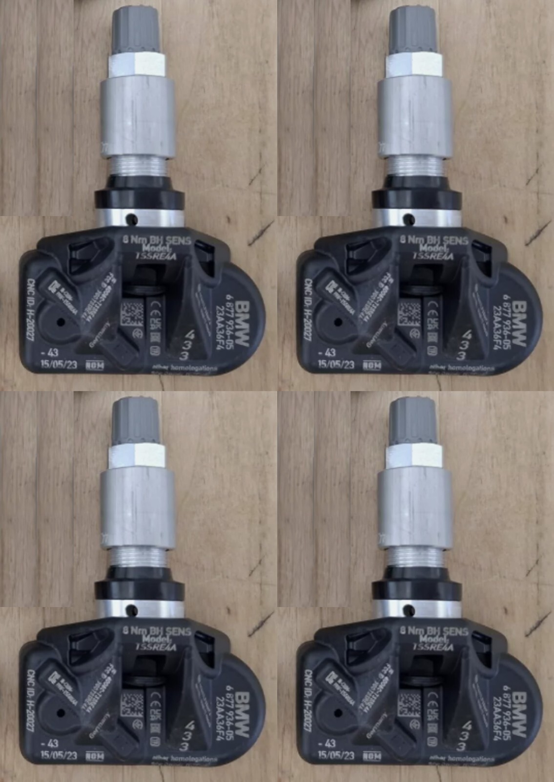 Brand New Set of Four (4) OEM Genuine BMW TPMS 36106877937 