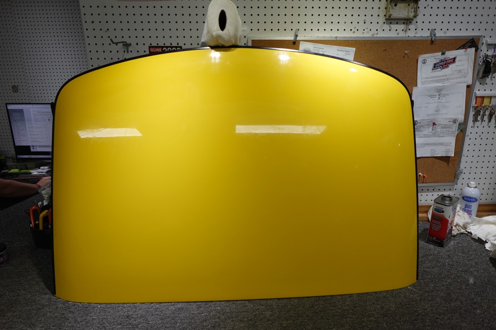 89/96 Corvette Painted Targa Roof Panel GM NICE Competition Yellow Complete 90