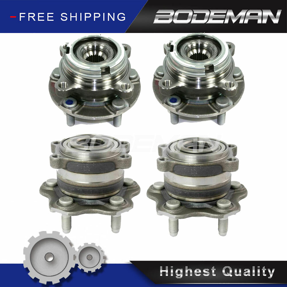 4PC Front & Rear Wheel Hub Bearing for 2015-2019 Nissan GT-R Nismo Track Edition