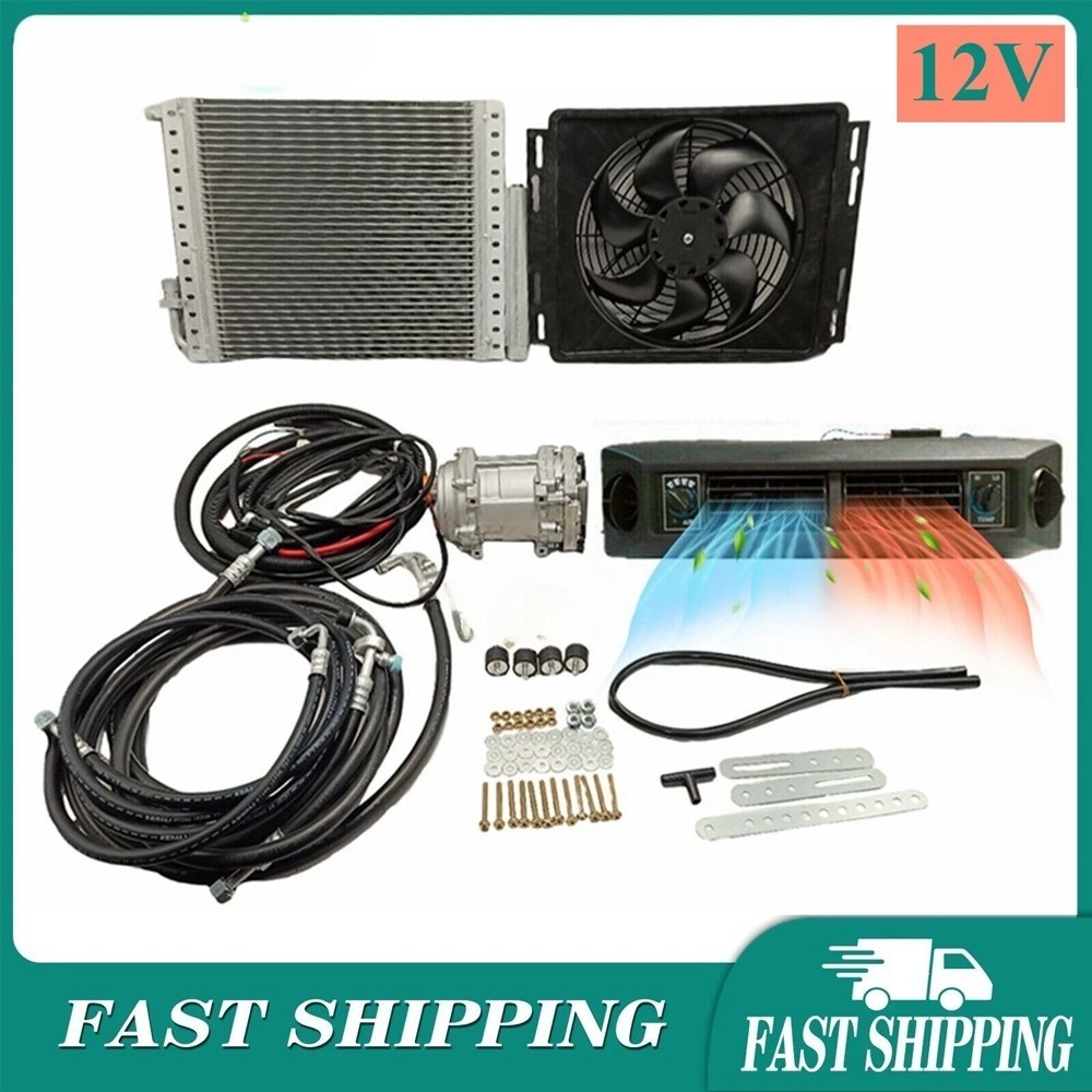 12V Universal Electric Underdash Air Conditioner DC Auto Car A/C Kit Cool&Heat