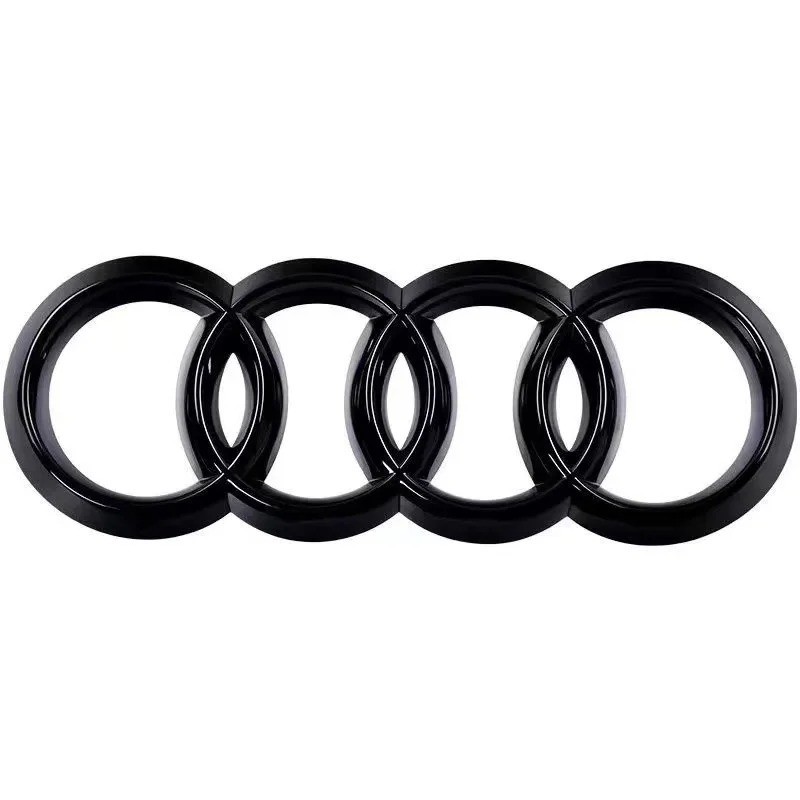 4 Ring ABS Hood Grille Rear Trunk Emblem Badge Sticker A3 A4 A5 A6 A7 Q2 Q3 Q5 Q
