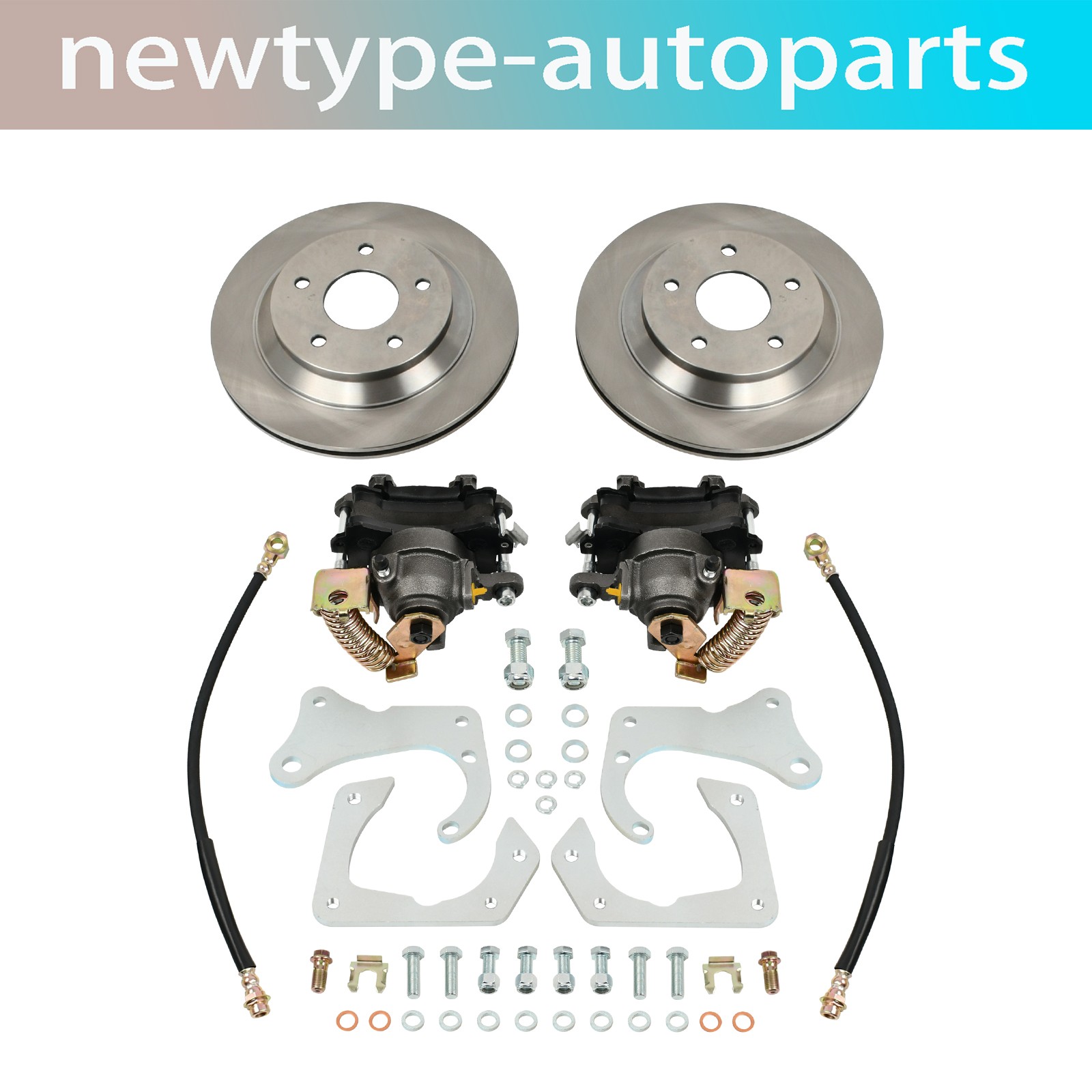 For 1978-1988 GM 7.5 Inch 10 Bolt Bolt-On Rear Brake Kit w/ E-Brake