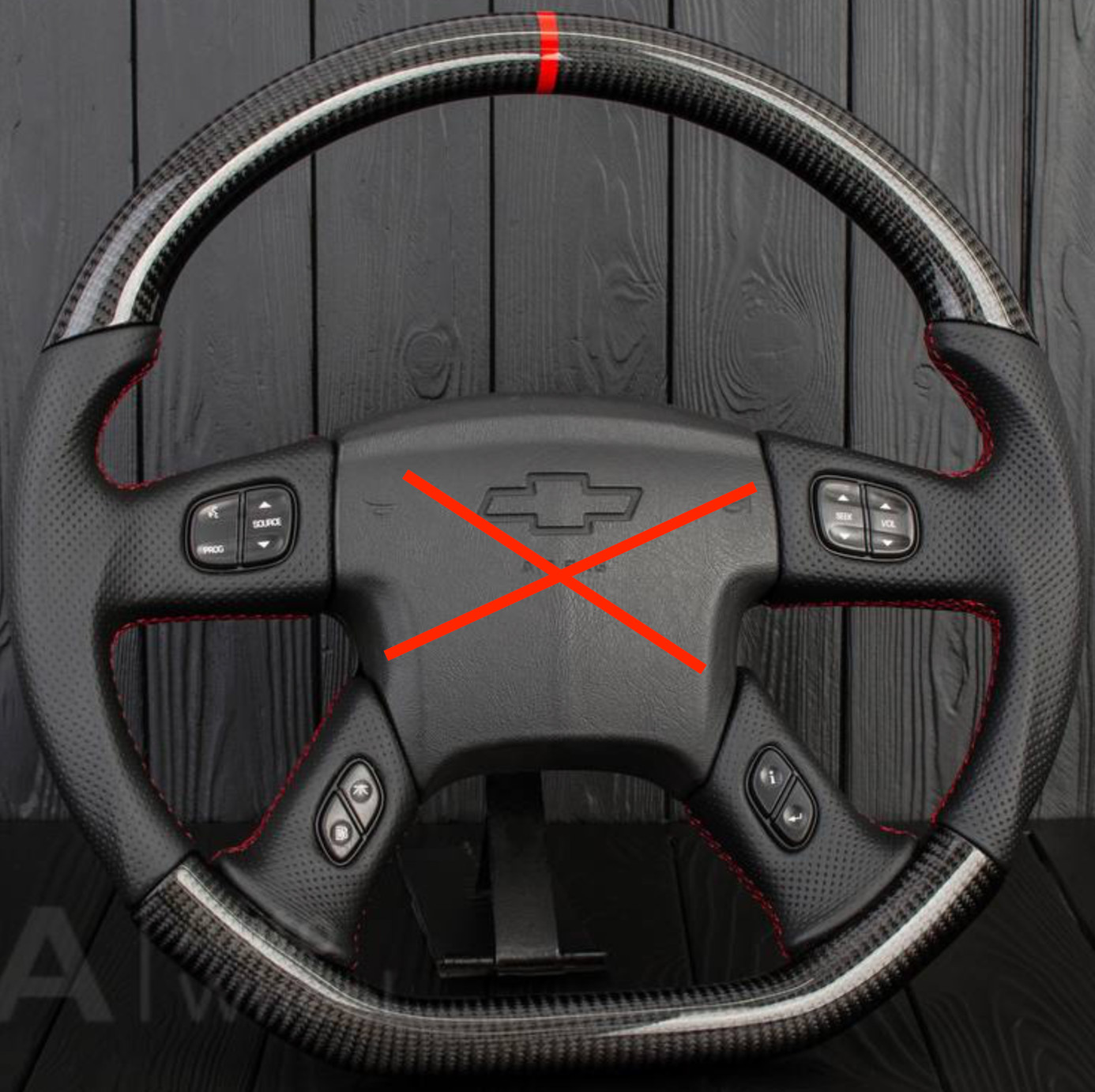 Carbon Fiber Custom Steering Wheel for 03 04 05 06 07 08 09 TrailBlazer SS TBSS