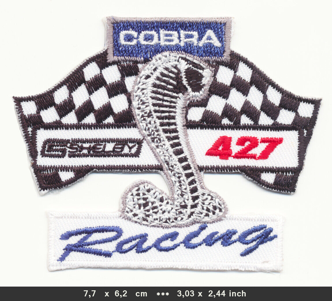 COBRA SHELBY 427 Patch Embroidered Sew Iron On Cars Sportscar Racing V8