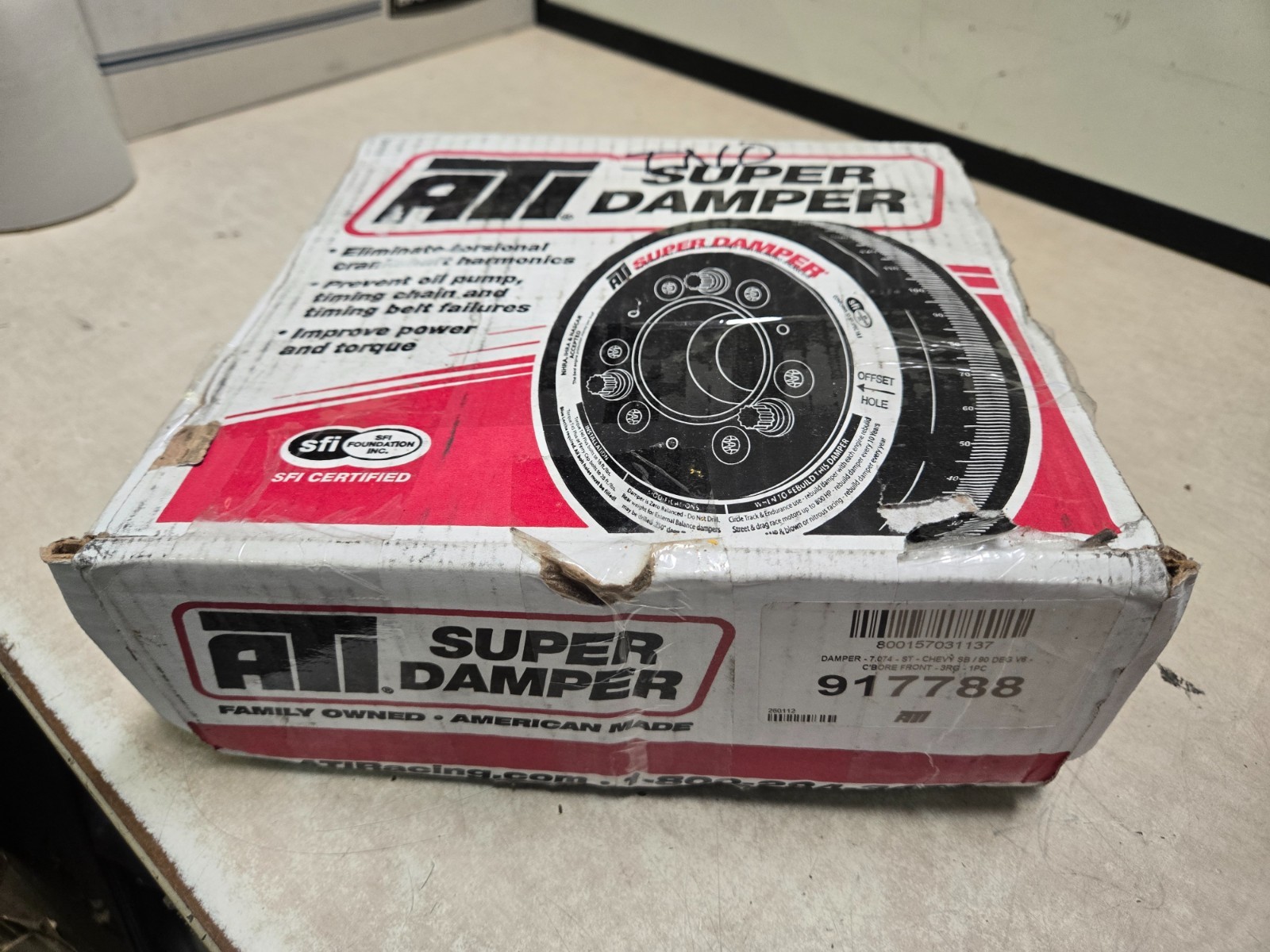 ATI DAMPER 7.074 ST FOR CHEVY SB / 90 DEG V6 C\'BORE FRONT 3RG 1PC ATI917788 NOB 