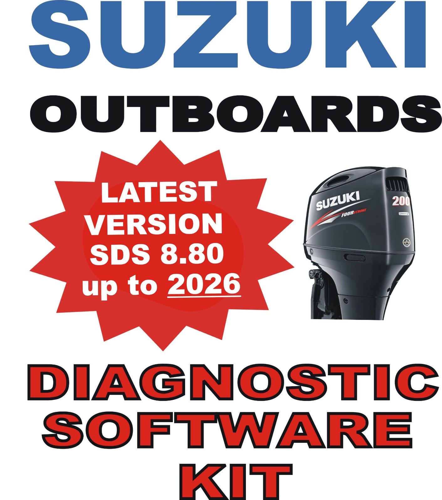 LATEST SUZUKI Boat Outboard Diagnostic SDS 8.80 Software Kit