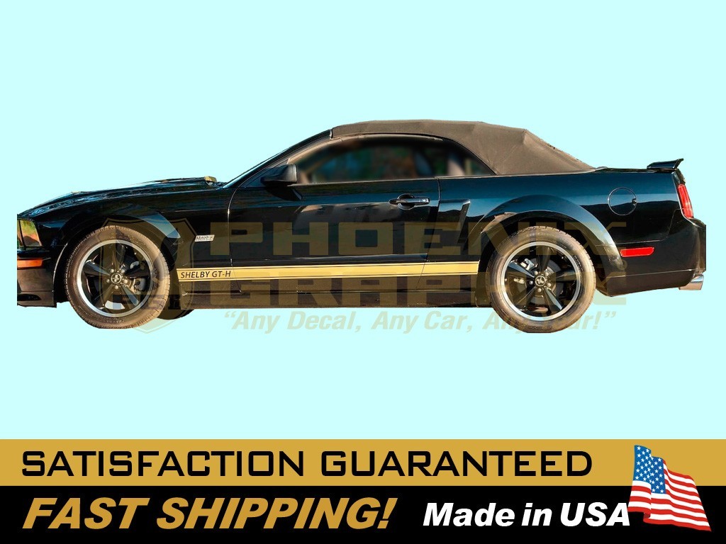 compatible with, 2006 2007 2008 Mustang SHELBY GT-H Lemans Racing Stripes 18.4\