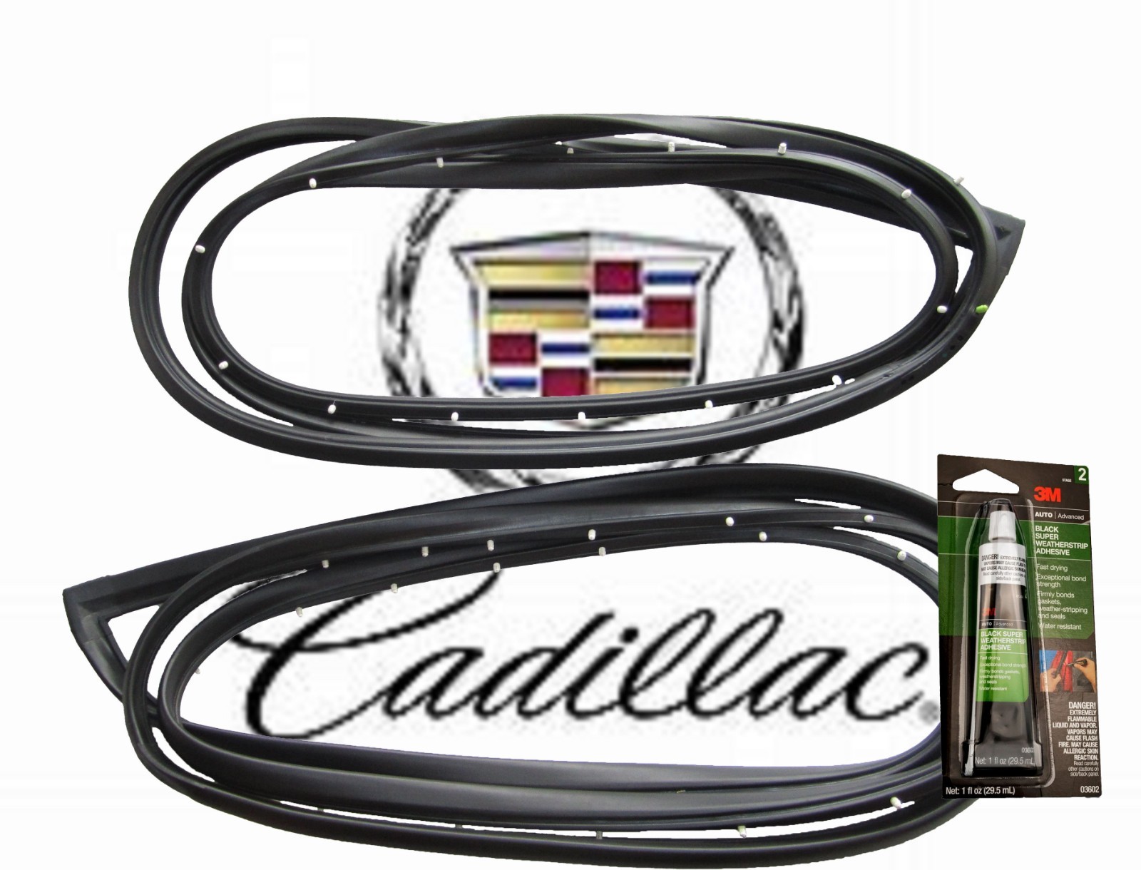 1977-1984 Cadillac DeVille & Fleetwood 2-Door Coupe Door Weatherstrip Seals Kit