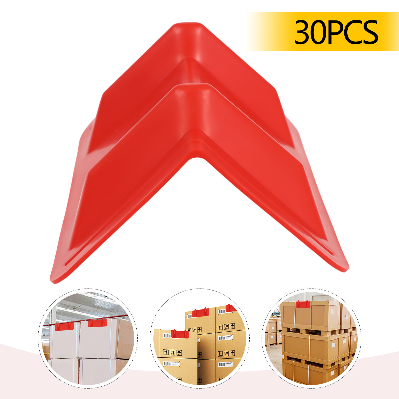 30-Pack Red PP V Shaped Corner Edge Protector 10\