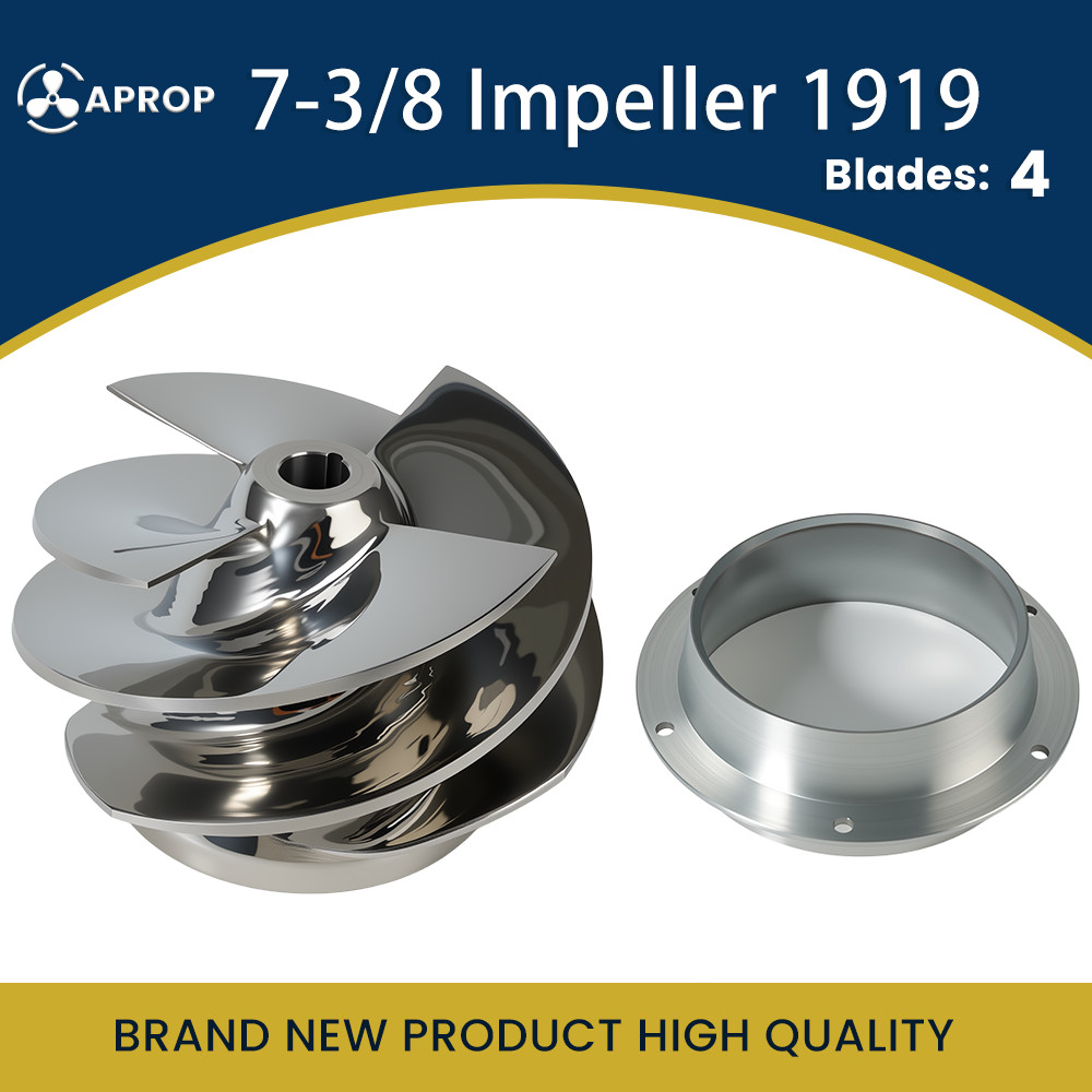 4 Blade Outboard Jet Impeller 7 3/8\'\' D Part No. 1919+1431 For Large Series