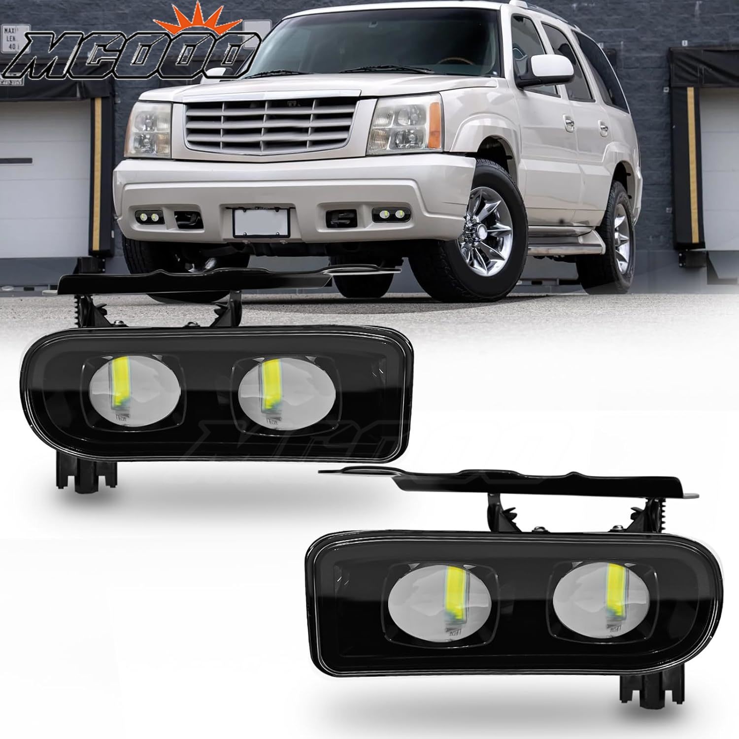 Pair For 2002-2006 Cadillac Escalade EXT ESV LED Fog Lights Front Bumper Lamps Pair For 2002-2006 Cadillac Escalade EXT ESV LED Fog Lights Front Bumper Lamps