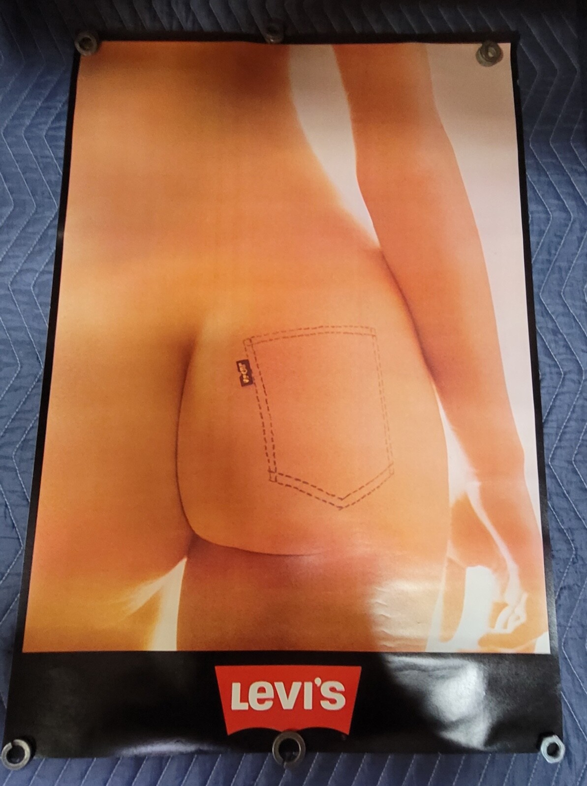 Levi\'s Original 1971 Rare Poster By Ida Van Bladel Infamous Nude Girl