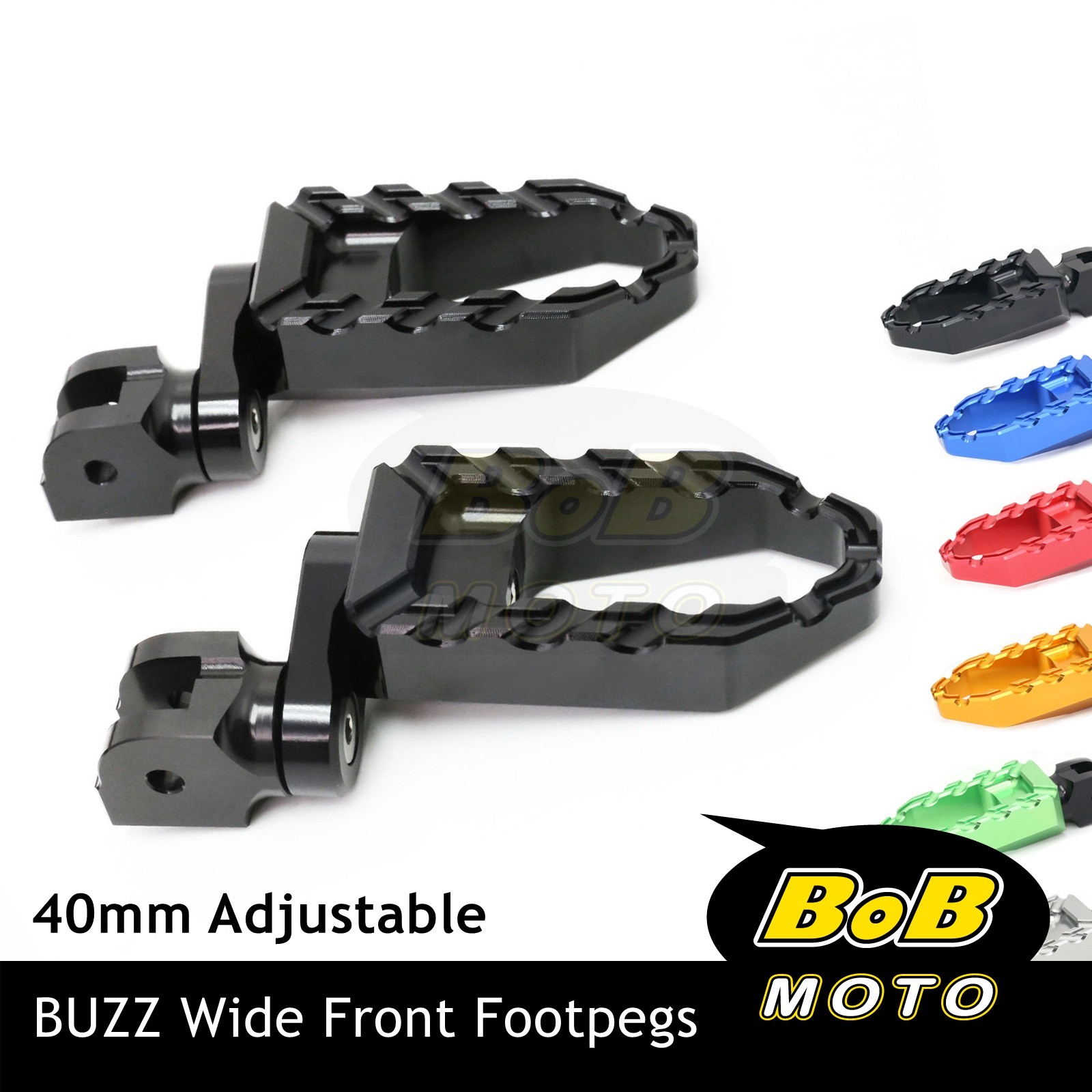 BUZZ Rider Foot Pegs 40mm Extend For Triumph Tiger 800 Street Scrambler 2017 18