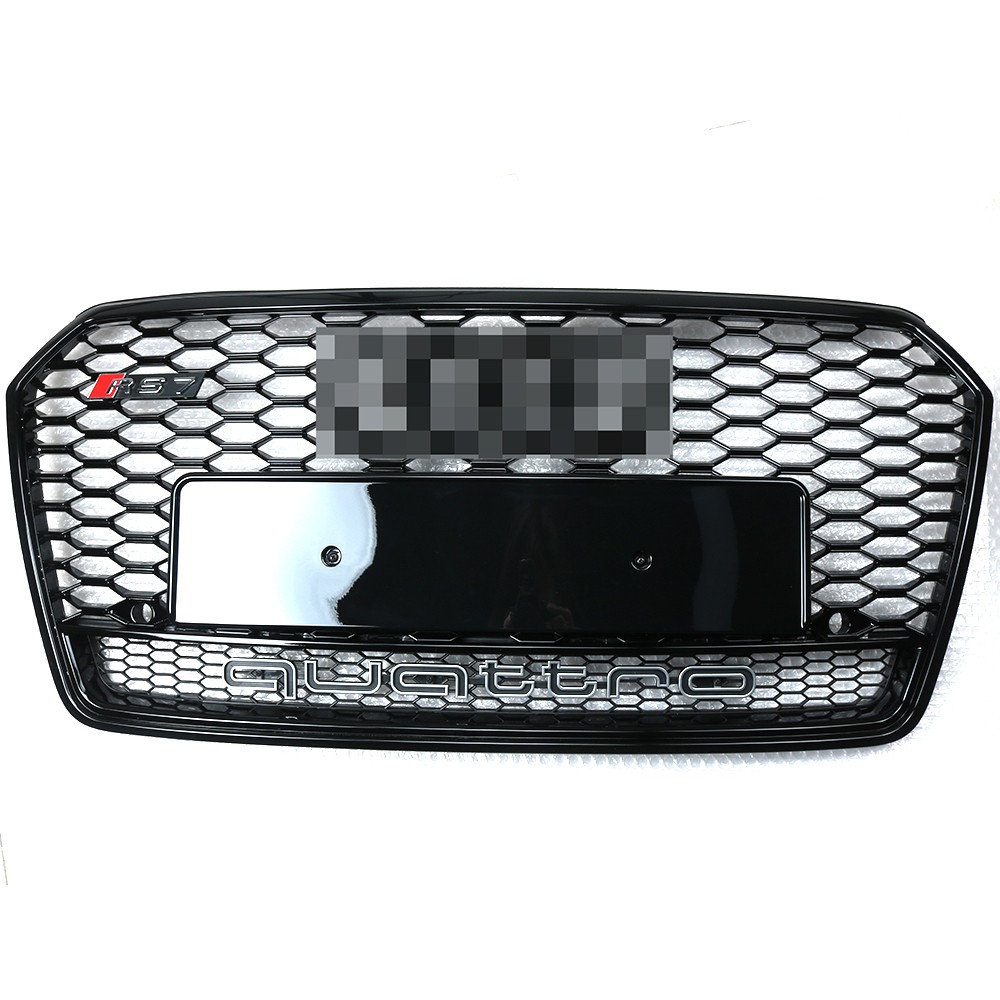 For Audi A7 S7 RS7 Style 2016-2018 Front Honeycomb Mesh Grill Grille W/ Quattro