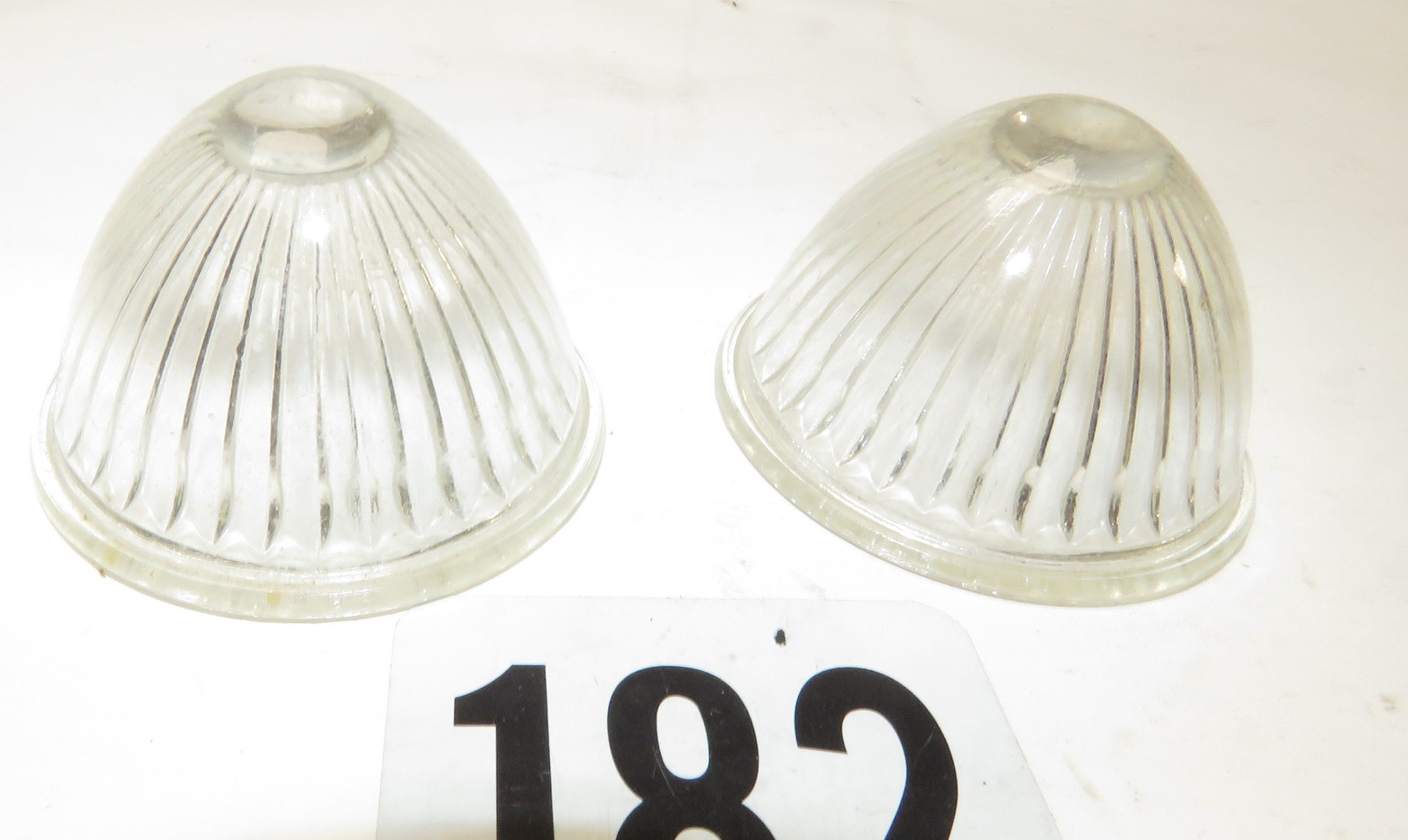 * (2) VINTAGE  ELECTROLINE CLEAR BULLET GLASS TURN SIGNAL LENSES