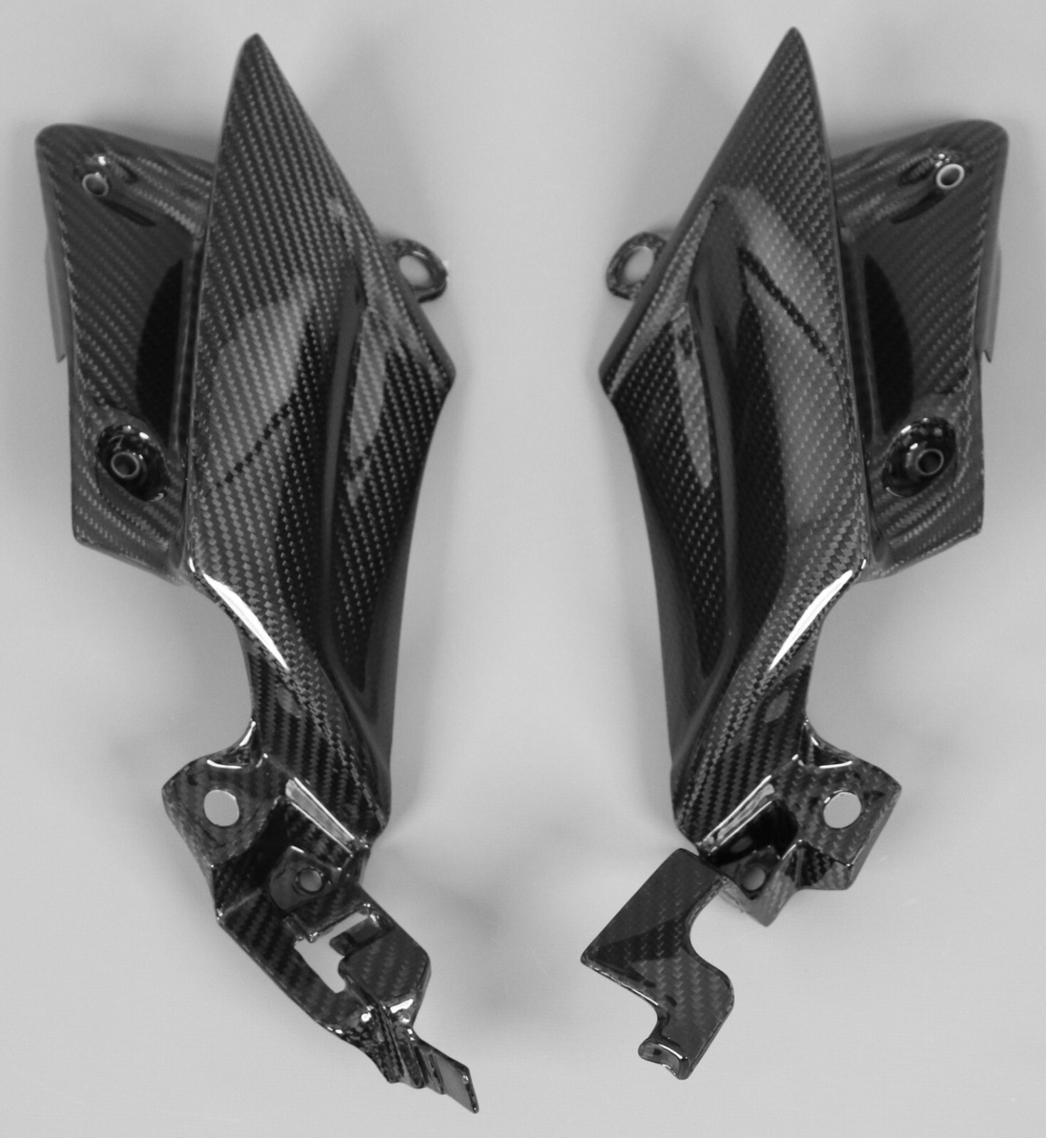 2003-2005 Yamaha R6 Mid Fairing Inserts - 100% Carbon Fiber