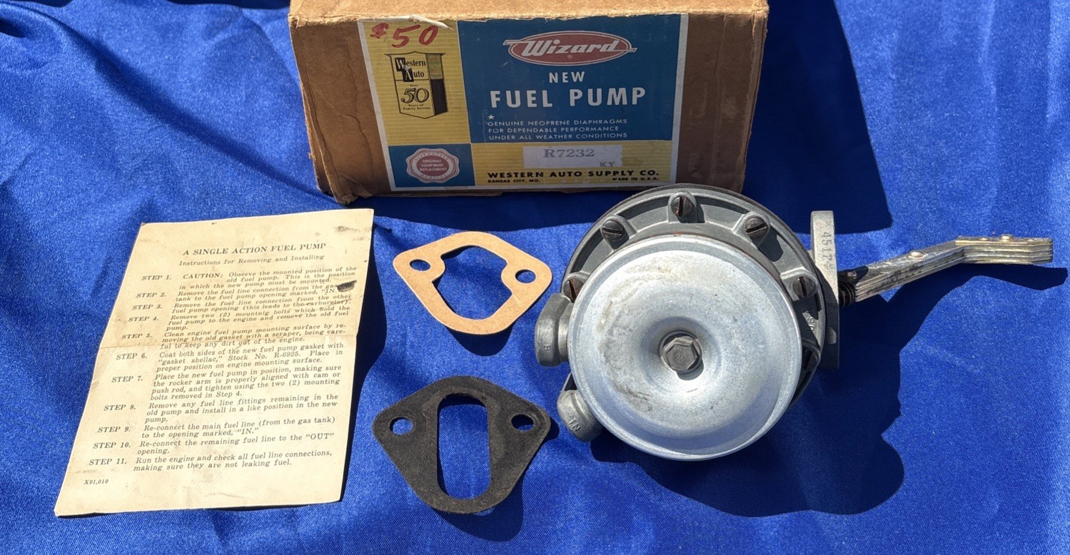 Vintage Fuel Pump Original Box With Instructions Wizard