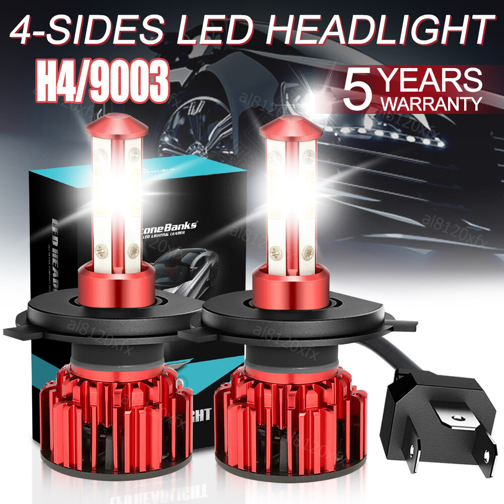 9003 H4 LED Headlight Bulbs Kit 10000W 1000000LM Hi/Lo Beam Super Bright White