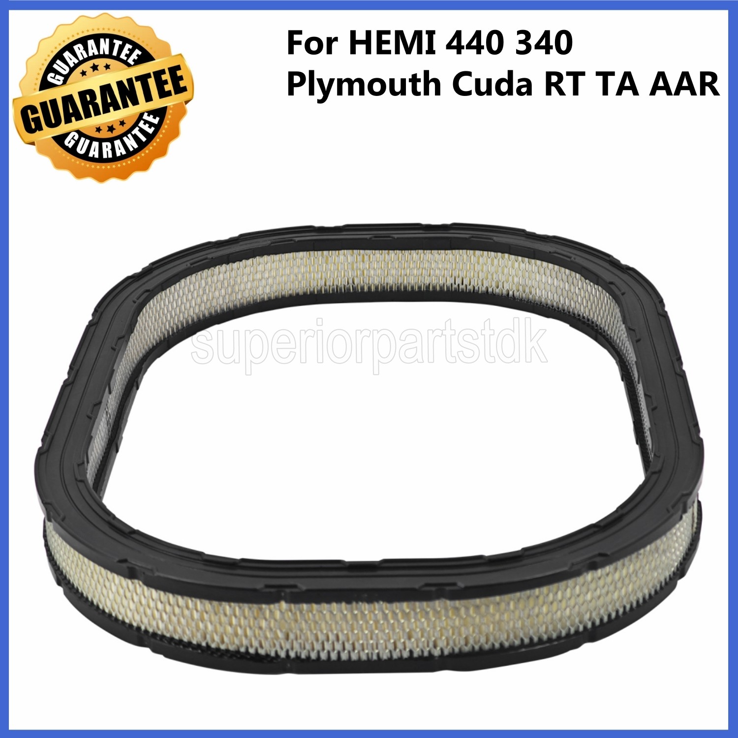 Oval Six Pack Air Filter Element for HEMI 440 340 Plymouth Cuda RT TA AAR