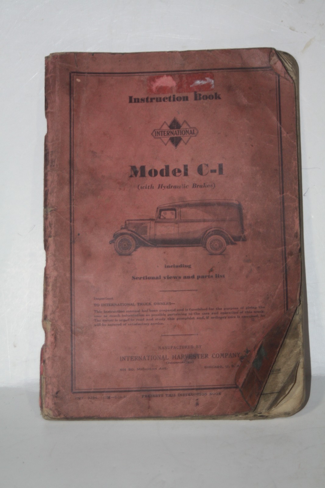 Vintage 1936 IH International Model C-1 Instruction Book + Extras