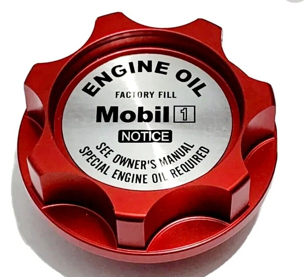 FIT:Nissan Infiniti MOBIL 1 GTR CNC 350z 370 240SX 300 ENGINE RED OIL CAP JDM