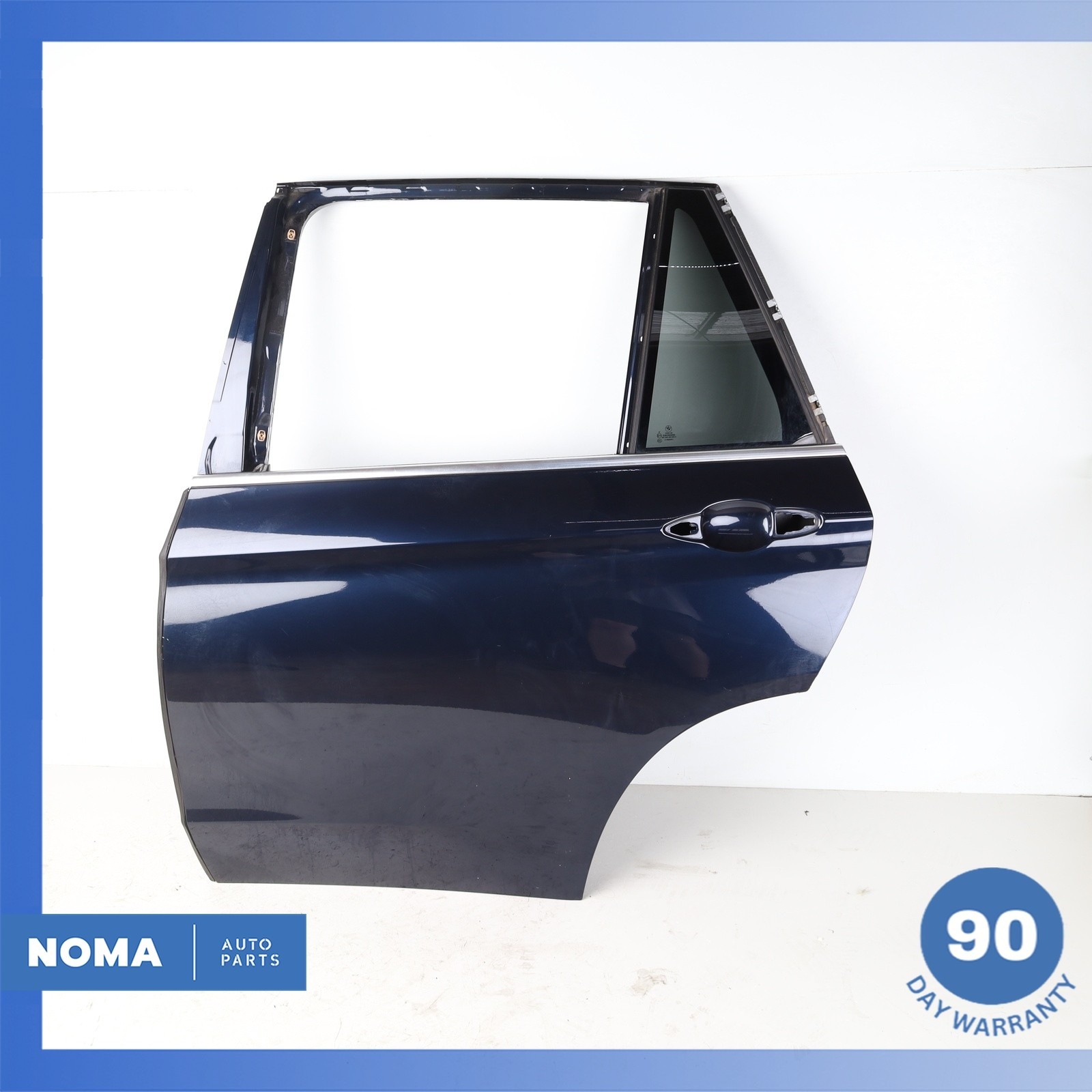 14-18 BMW F15 X5 Rear Left Driver Side Door Shell Panel Blue OEM 14-18 BMW F15 X5 Rear Left Driver Side Door Shell Panel Blue OEM