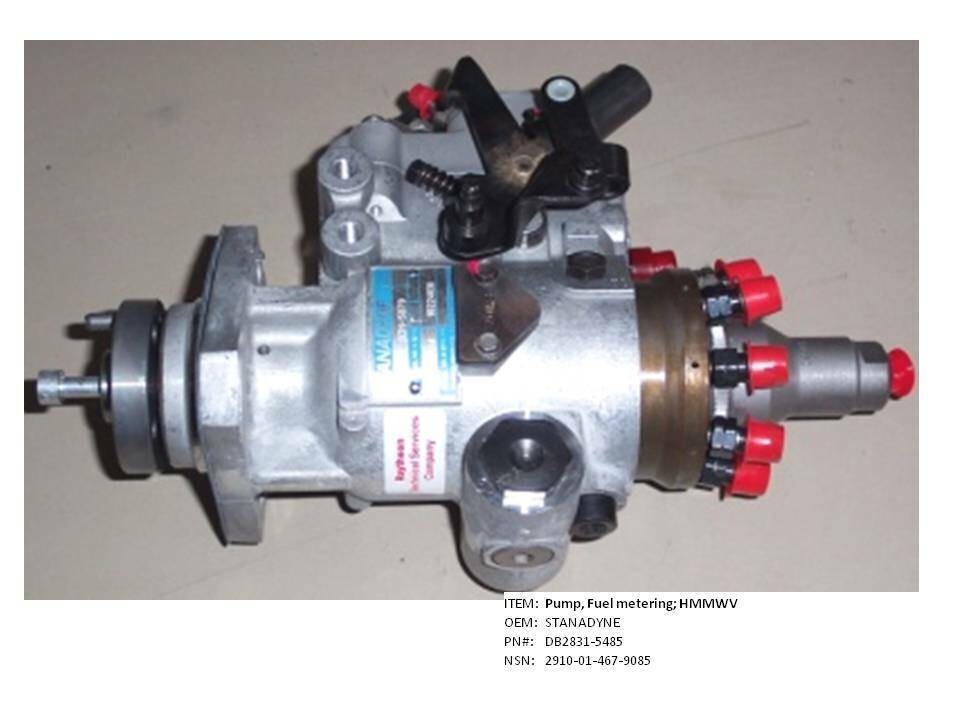 NSN 2910-01-467-5485 PN# DB2831-5485 Reman Fuel Injection Pump  HMMWV REMAN