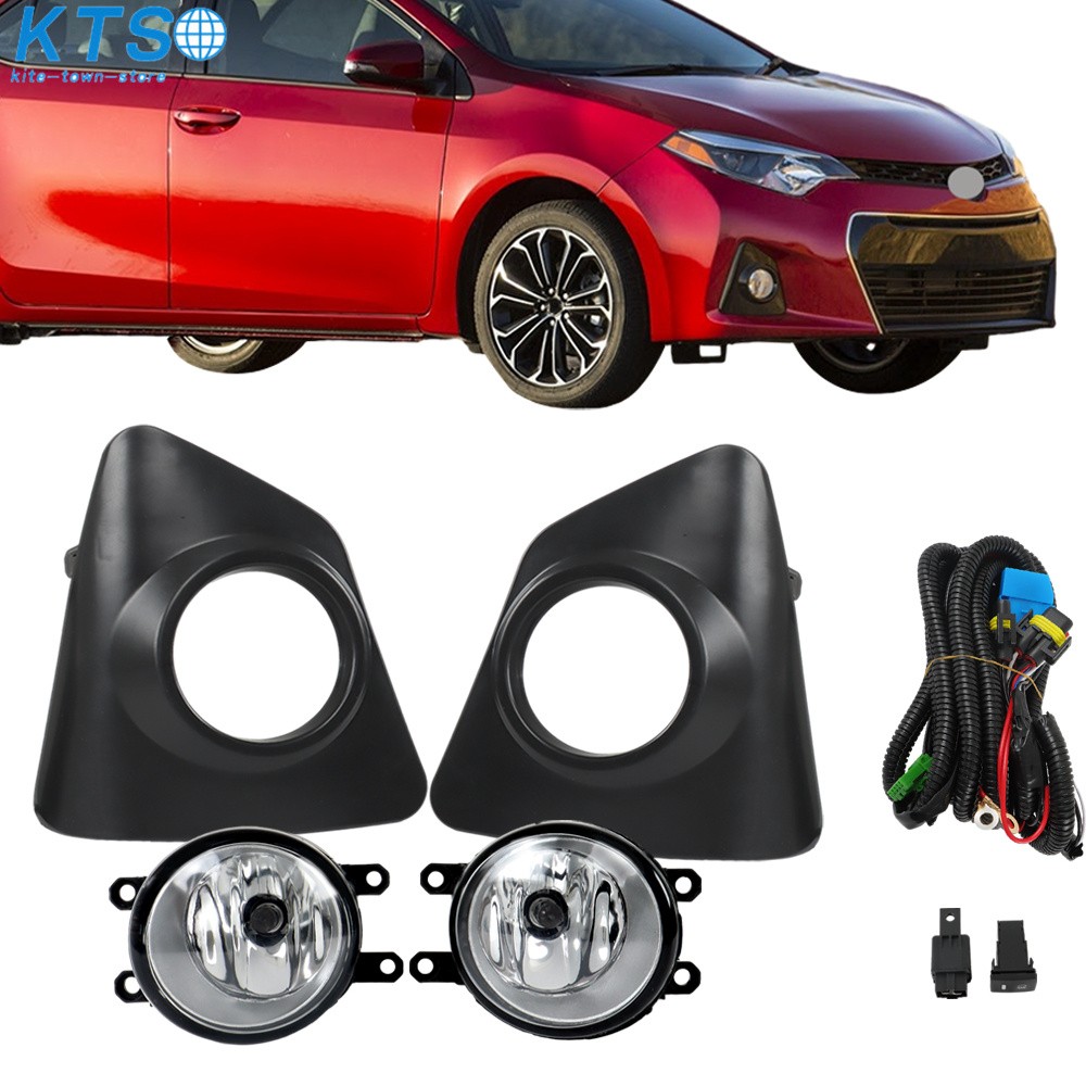A Pair Fog Lights Driving Lamp Pari+Switch Fit For Toyota Corolla 2011 2012 2013