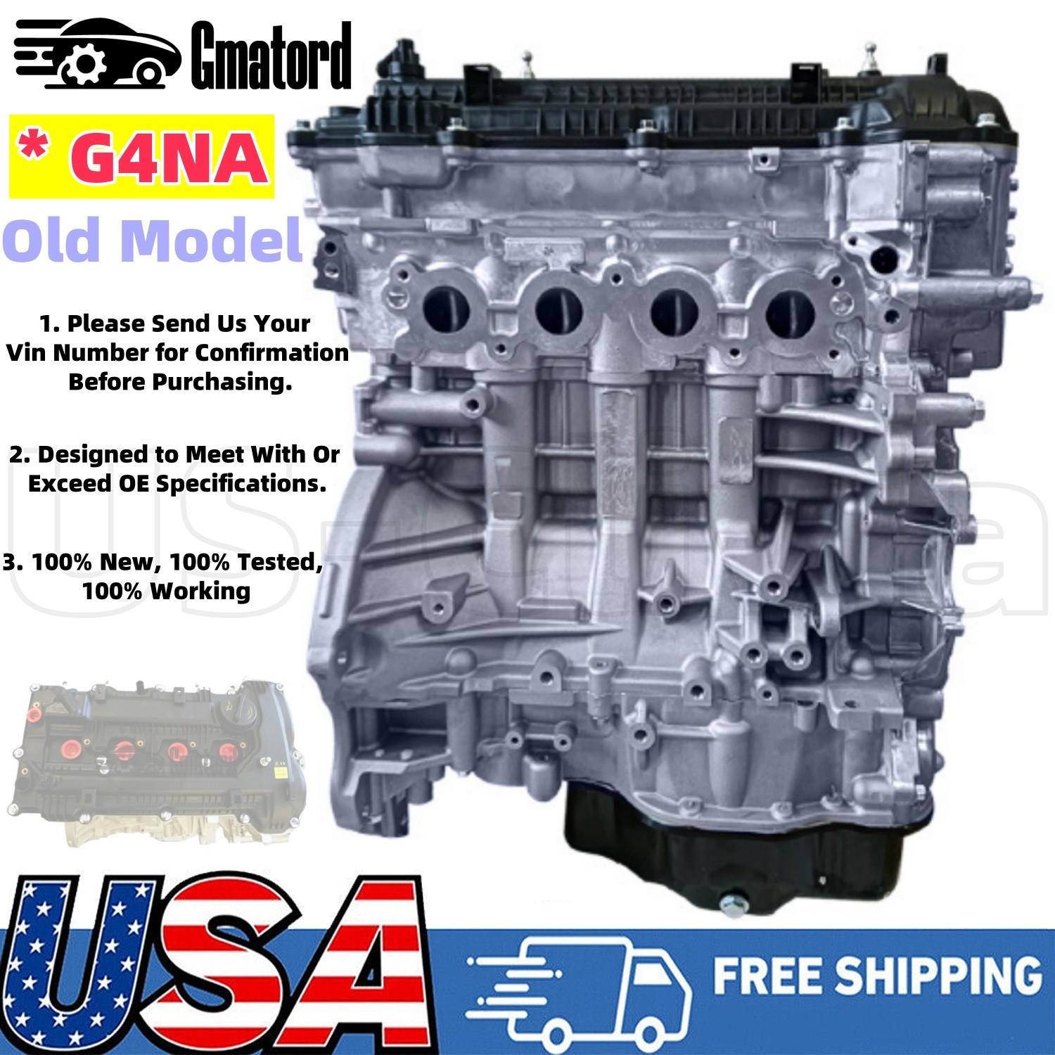 G4NA Engine Assembly Fits For Hyundai Sonata Tucson Kia Forte Soul Sportage 2.0L