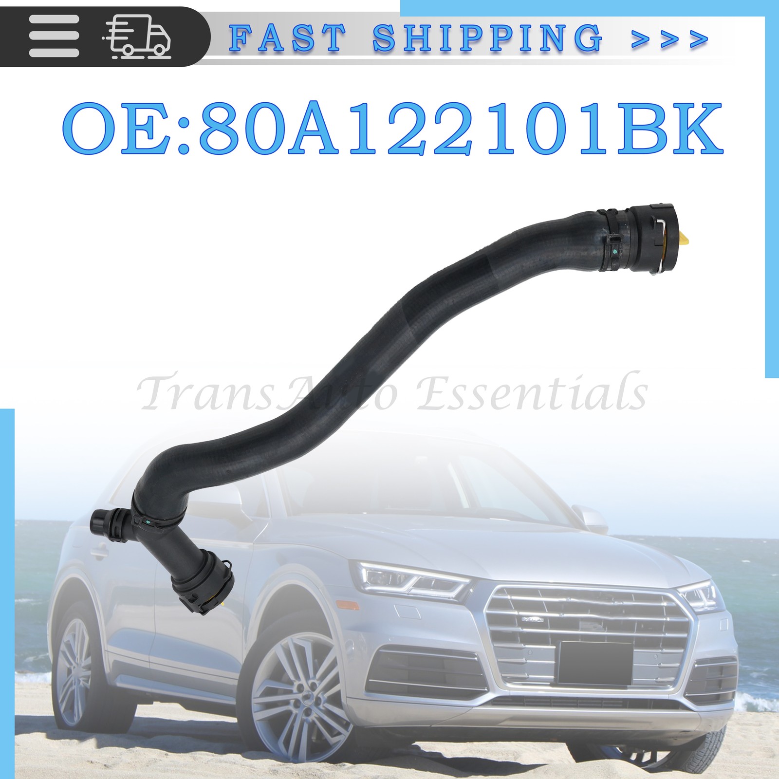 NEW 80A122101BK Upper Engine Radiator Coolant Hose For 2018-2024 Audi Q5 2.0L