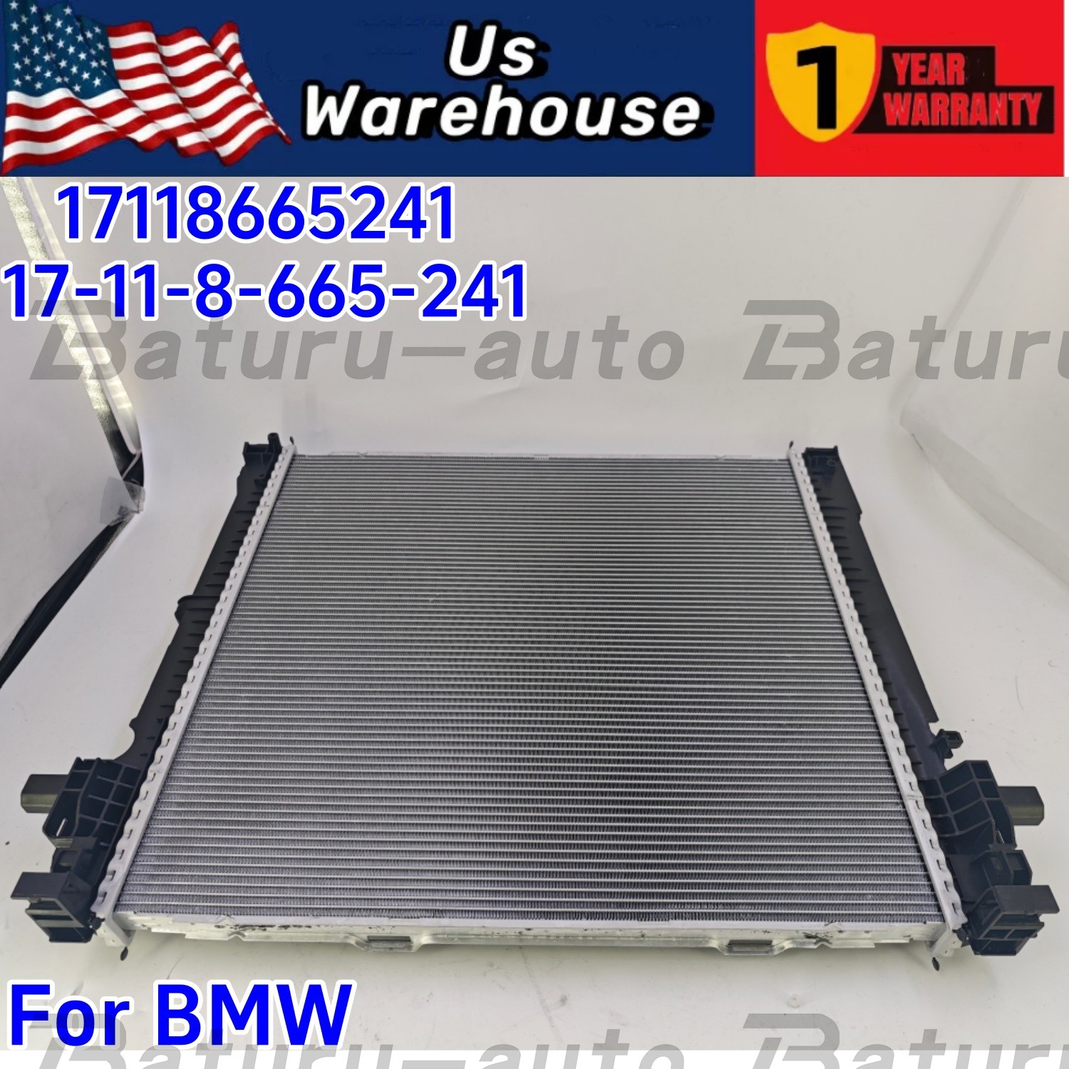 17118665241 For BMW X3M X4M F97 F98 2020-2024 US NEW Main Radiator Cooling Assy