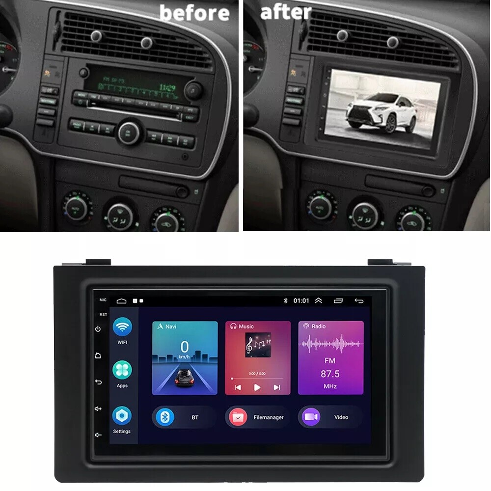 For 2007-2011 Saab 9-3 93 Car Radio Stereo GPS Navi Android Carplay 32G +CAM