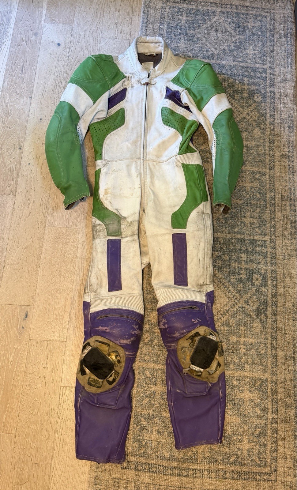 1990s Kawasaki Ninja Motorcycle Riding Leather Riding Suit Hein Gericke