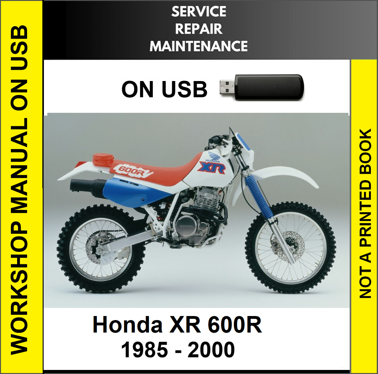 HONDA XR600R 1985 1986 1987 1988 1989 1990 1991 SERVICE REPAIR SHOP MANUAL USB