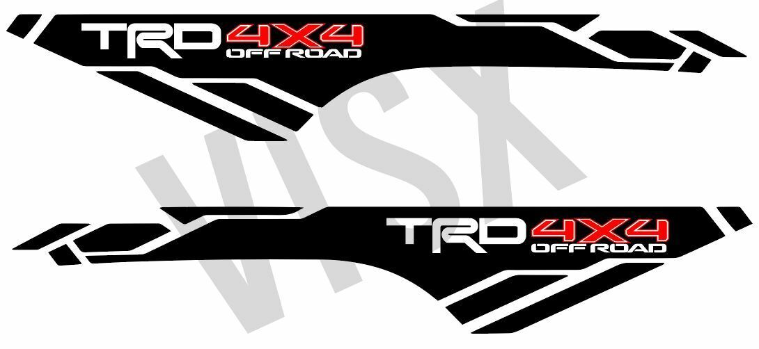X2 TRD 4x4 off-road vinyl decal for 2013-2019 Toyota Tacoma bed side 