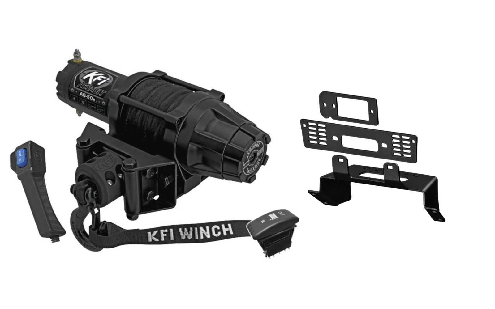 KFI UTV 5000lbs Assault Winch Mount Kit 2014-21 Polaris Ranger Crew 570