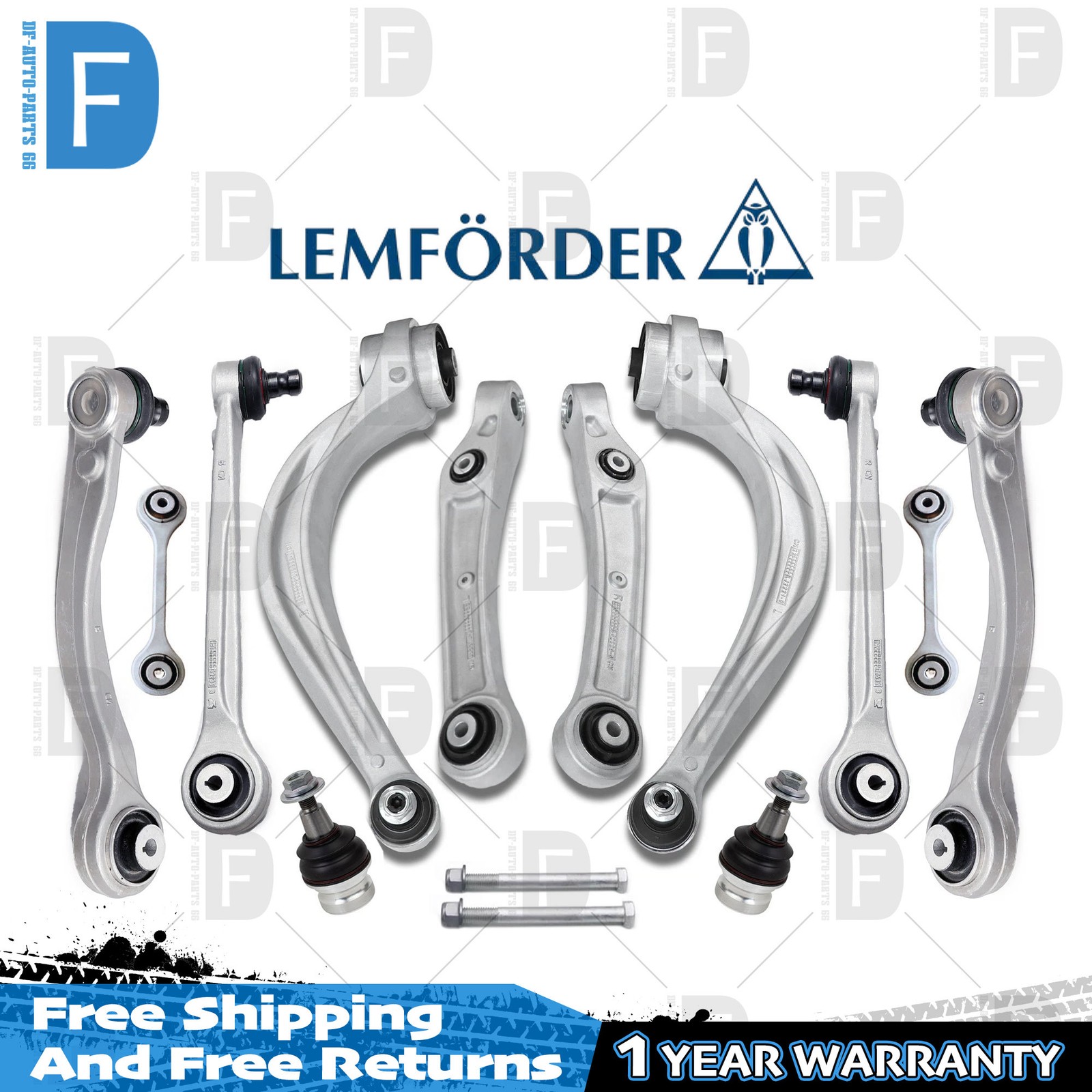 14PCS Lemförder Front Control Arms Kits For Bentayga cayenne Audi Q7 SQ7 Q8 SQ8