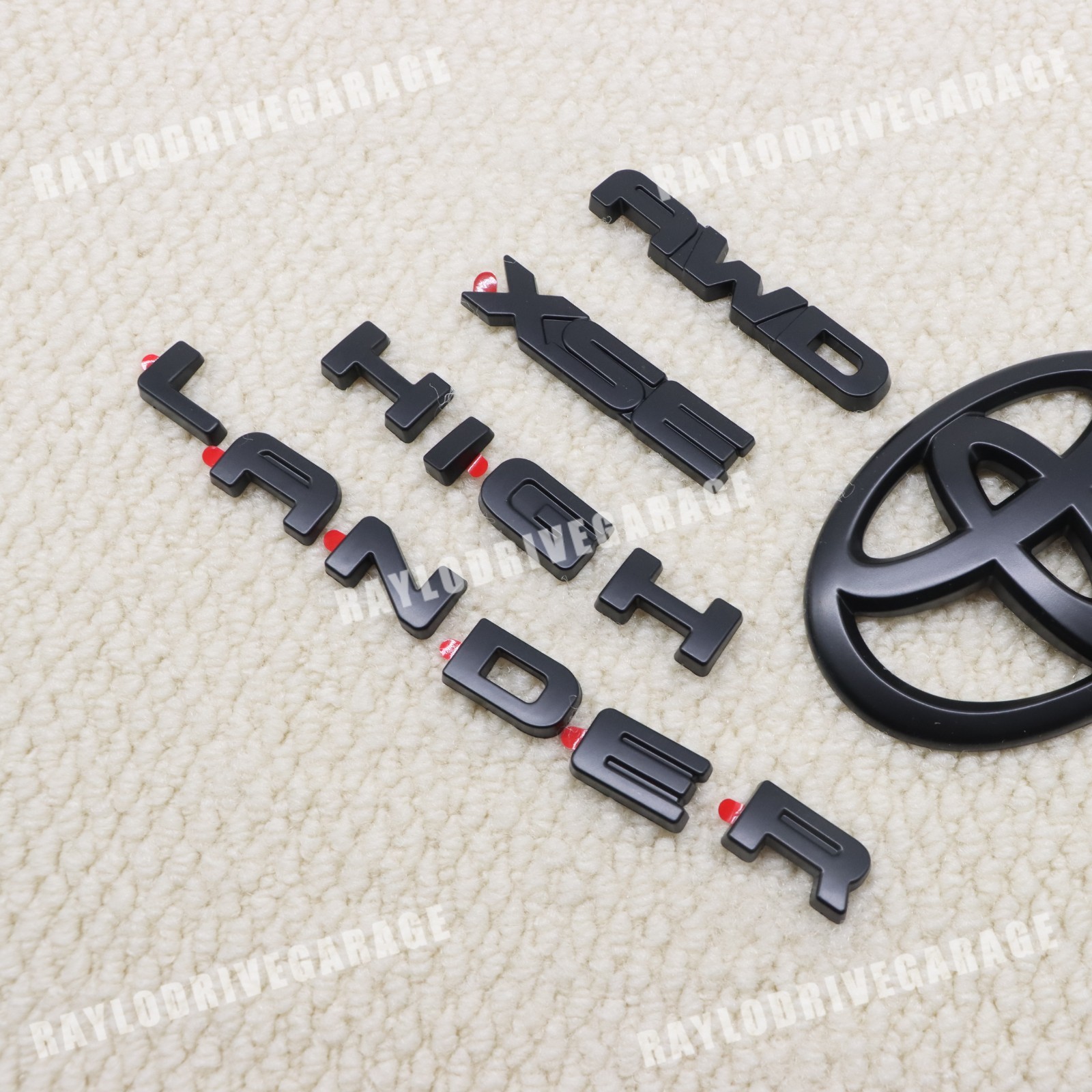 4PCS 3D Overlay Emblem Rear Tailgate For Highlander XSE 2021-2025 Matte Blackout 4PCS 3D Overlay Emblem Rear Tailgate For Highlander XSE 2021-2025 Matte Blackout